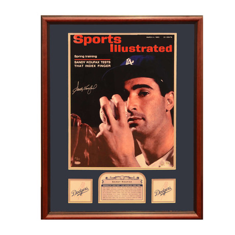 Sandy Koufax Signed Sports Illustrated Display