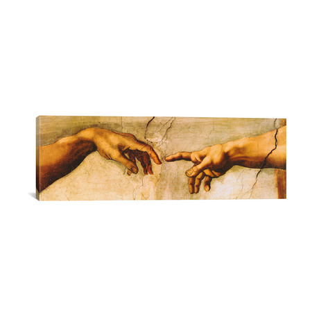 The Creation of Adam // Michelangelo (36"W x 12"H x 0.75"D)