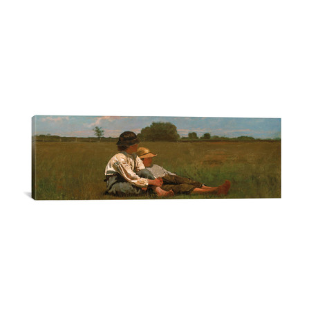 Boys In a Pasture // Winslow Homer (36"W x 12"H x 0.75"D)