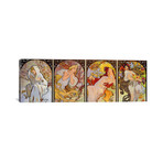 Quatre Saisons // Alphonse Mucha (36"W x 12"H x 0.75"D)