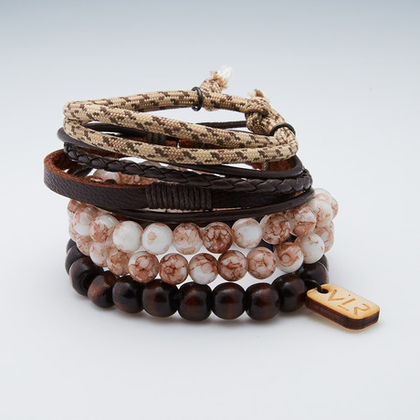 Variety Bracelet Set // Brown + Khaki
