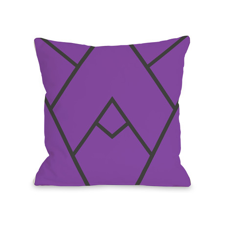 Framed Mountain // Purple // Pillow (16"L x 16"W)