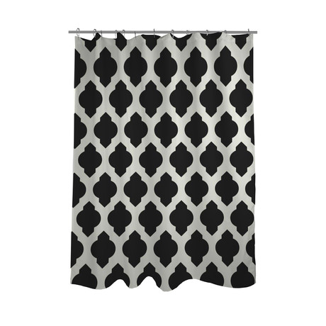 Moroccan // Shower Curtain (Black + White)