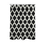 Moroccan // Shower Curtain (Black + White)