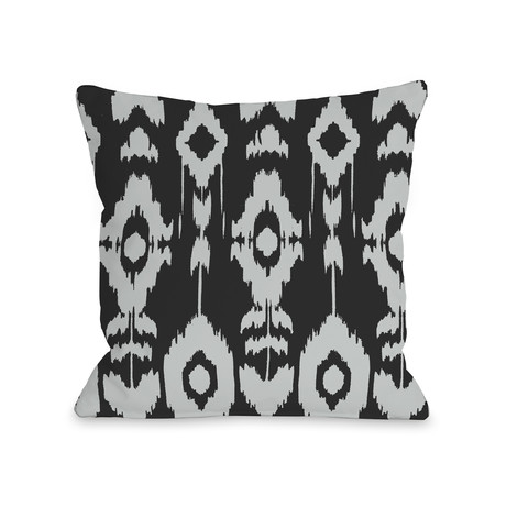 Forever Ikat // Dark Gray + Light Gray // Pillow (16"L x 16"W)