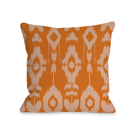 Forever Ikat // Orange Popsicle // Pillow (16"L x 16"W)