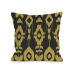 Forever Ikat // Dark Gray + Oil Yellow // Pillow (16"L x 16"W)