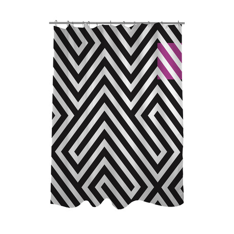 Maze Geometric // Shower Curtain