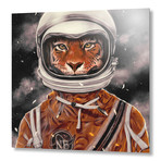 Tiger Astronaut (16"W x 16"H x 1.5"D // Canvas)