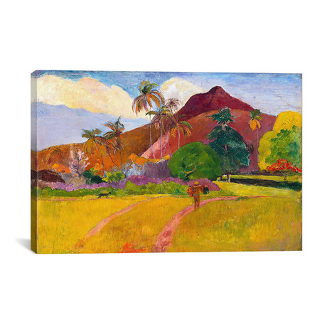 Tahitian Landscape // Paul Gauguin // 1897 (18"W x 26"H x 0.75"D)