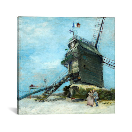 Le Moulin de la Galette (The Blute-Fin Windmill, Montmartre) // Vincent van Gogh // 1886 (18"W x 18"H x 0.75"D)