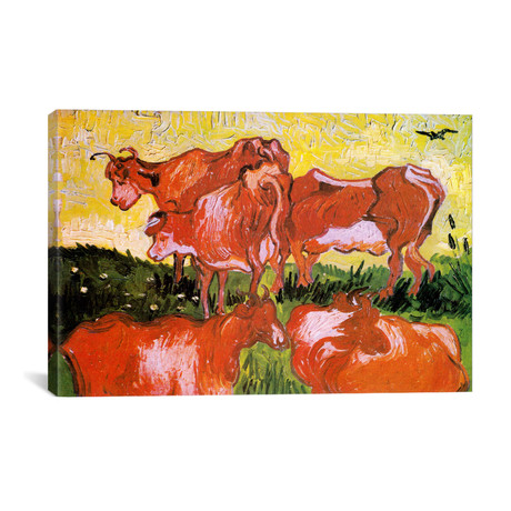 Cows (After Jordaens) // Vincent van Gogh // 1890 (18"W x 26"H x 0.75"D)