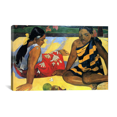 Two Women Sitting // Paul Gauguin // 1891 (26"W x 18"H x 0.75"D)