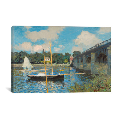 The Bridge at Argenteuil // Claude Monet // 1874 (26"W x 18"H x 0.75"D)