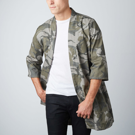 Woven Kimono Jacket // Camo (S)