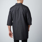 Woven Kimono Jacket // Black Denim (S)