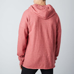 Sergey Cropped Hoodie // Coral (S)