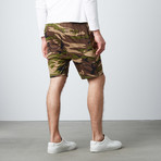 Ichiro Drop Crotch Cargo Shorts // Camo (S)