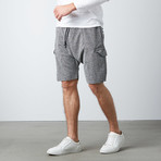 Ichiro Drop Crotch Cargo Shorts // Salty (S)