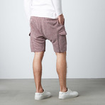 Ichiro Drop Crotch Cargo Shorts // Burgundy (S)