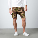 Ichiro Drop Crotch Cargo Shorts // Camo (S)