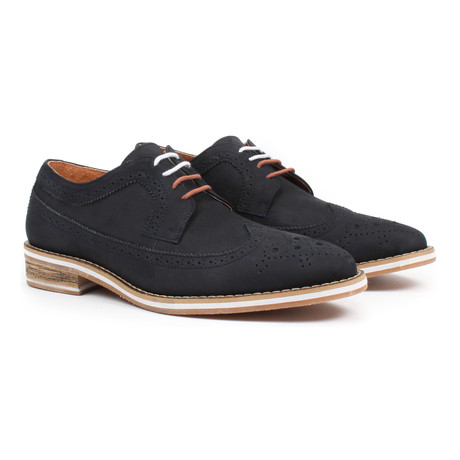 Nubuck Wing-Tip Derby // Navy (US: 6)