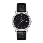 Trouvaille Classic Gents Quartz // TW42025.01 (Black Leather Strap)