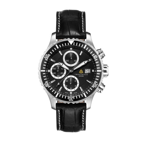Trouvaille Captain Automatic // Special Edition // TWA40005.03GLR (Black Alligator Leather Strap)