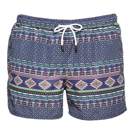Carioca Folk Short // Light Blue + Red + White (S)