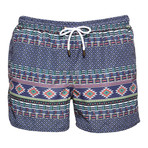 Carioca Folk Short // Light Blue + Red + White (S)