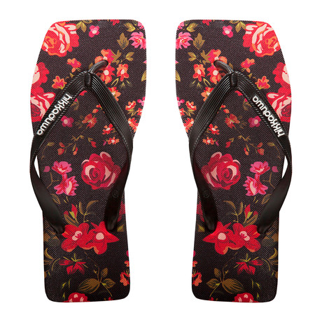 Flowers Flip Flop // Black (Euro: 35-36)