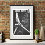 Imperial Shuttle // Blueprint (13"W x 19"H)