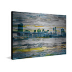 The City Behind The Bridge // Brushed Aluminum (18"W x 12"H x 1.5"D)