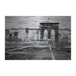 Monochromatic Bridge View // Brushed Aluminum (18"W x 12"H x 1.5"D)