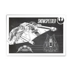 Snowspeeder // Blueprint (13"W x 19"H)