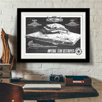 Star Destroyer // Blueprint (13"W x 19"H)