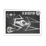 Tie Interceptor // Blueprint (13"W x 19"H)