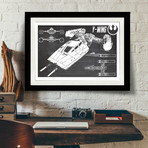 Y-Wing // Blueprint (13"W x 19"H)