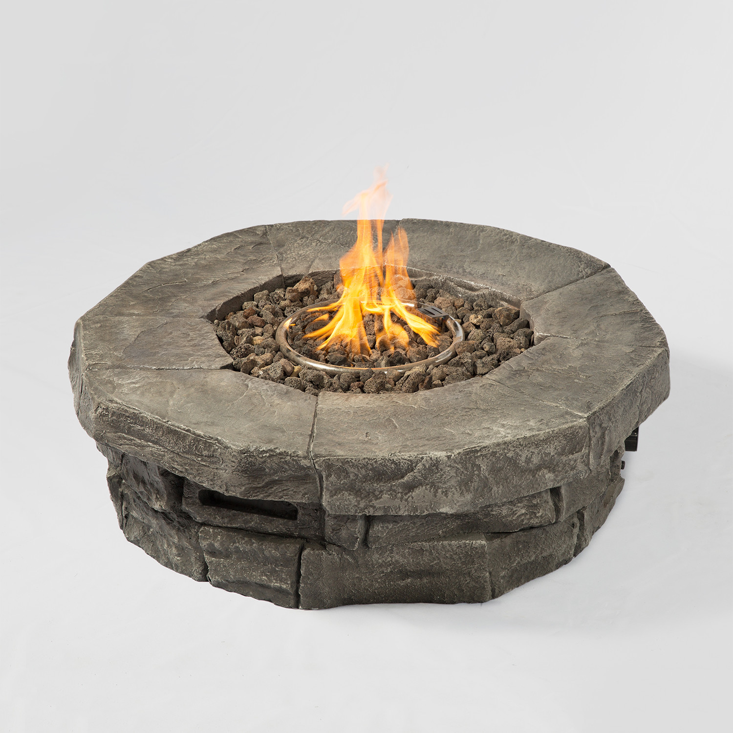Tivoli Cast Stone Propane Fire Pit Table - Century Modern ...