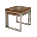 Square Shaped Modern Elegant Pair Teak Tables