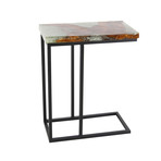 Teak Metal Resin Tables // Set of 2