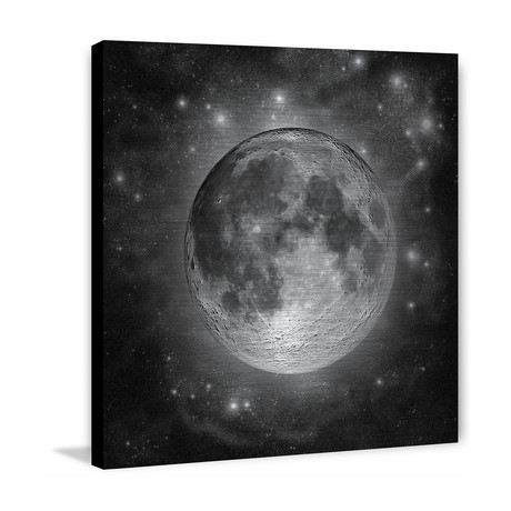 World and Stars // Brushed Aluminum (18"W x 18"H x 1.5"D)