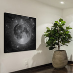 World and Stars // Brushed Aluminum (18"W x 18"H x 1.5"D)