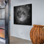 World and Stars // Brushed Aluminum (18"W x 18"H x 1.5"D)