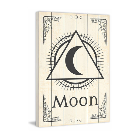 Triangle Moon // White Wood (12"W x 18"H x 1.5"D)