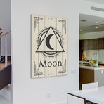 Triangle Moon // White Wood (12"W x 18"H x 1.5"D)