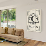 Triangle Moon // White Wood (12"W x 18"H x 1.5"D)