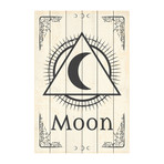 Triangle Moon // White Wood (12"W x 18"H x 1.5"D)