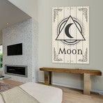 Triangle Moon // White Wood (12"W x 18"H x 1.5"D)