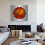 Red Planet // Brushed Aluminum (18"W x 18"H x 1.5"D)